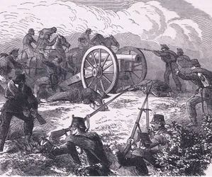 Capture of a field gun, Cassells History of the War between France and Germany udgivet af Cassell and Company Limited, ca. 1890 (litho)