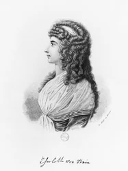 Charlotte von Stein, født von Schardt, slutningen af det 18. århundrede-begyndelsen af det 19. århundrede, graveret af G. Wolf