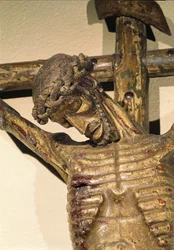 Kristus på korset, kaldet Le Devot Christ, 1307 (træ) (detaljer)