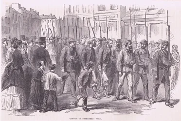 Konvoj af desertører-Paris, Cassells historie om krigen mellem Frankrig og Tyskland udgivet af Cassell and Company Limited, ca. 1890 (litho)