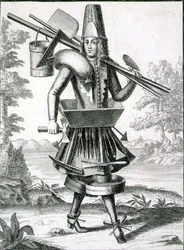Dragt til en frimurer, udgivet af Gerard Valck (1651/2-1726), ca. 1690