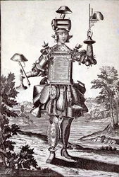 Kostume for en bliksmed, udgivet af Gerard Valck (1651/2-1726) ca. 1690 (stik)