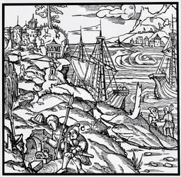 Gravering fra De re metallica (Om metallers natur), af Georg Pawer eller Georgius Agricola (1494-1555)