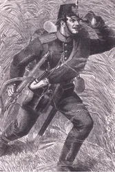 Forward, Cassells historie om krigen mellem Frankrig og Tyskland udgivet af Cassell and Company Limited, ca. 1890 (litho)