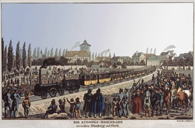 tyske Jernbaner. ca. 1830-1840 (gravering)