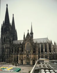 Gotisk kunst: Udsigt over Kölnerdomen bygget mellem 1248 og 1560. Tyskland