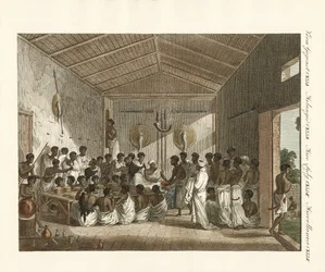 Store symposier af Ras of Tiger i Abessinien (farvegravering)