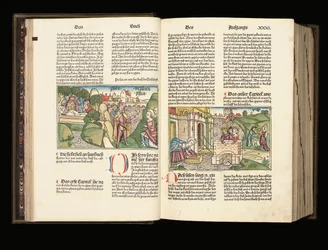 Oplyst kopi af 9. udgave af Bibelen på tysk, Anton Koberger, Nürnberg, 1483