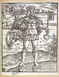 Janus (med en nøgle i den ene hånd og en vingren i den anden) - Tyskland