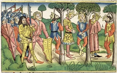 Joshua 10 16-27 Henrettelse af de fem konger, fra 