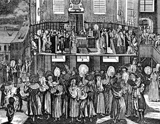 Kiddush Levana af Georg Puschner fra Kirchners jødiske ceremoni, 1726