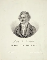 Ludwig van Beethoven (1770-1827) graveret af C.F. Klinkicht