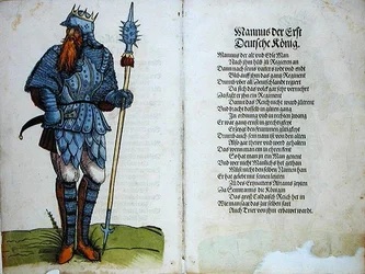 Mannus, den første tyske konge, fra 