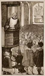 Martin Luther prædiker, ca. 1517
