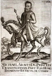 Michael Apafi (1632-90) Prins af Transsylvanien, illustration fra en bog om de osmanniske felttog i Europa, indgraveret af Paul Furst (ca. 1605-66)