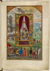 Ms Harley 3469, f.26 Trehovedet drage i kolbe, den fjerde afhandling, fra 