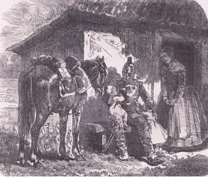 Off to war, Cassells History of the War between France and Germany udgivet af Cassell and Company Limited, ca. 1890 (litho)