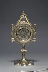 Ostensorium med "Paten of St. Bernward", Niedersachsen (sølv og forgyldt sølv)