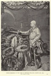 Otto von Bismarck ved graven af kejser William I
