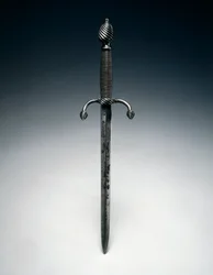 Pareringsdolk, c.1600 (stål med wiregreb)