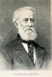 Portræt af Alfred KRUPP (1812-1887), tysk stålindustrimand