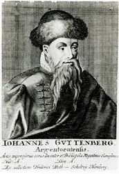 Portræt af Johannes Gutenberg