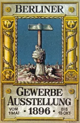 Plakat til industriudstillingen i Berlin, Tyskland, 1896