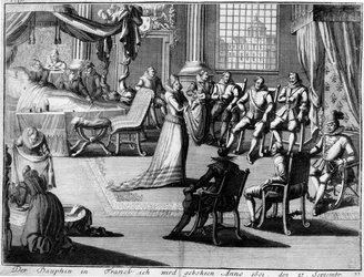Præsentation i Fontainebleau af Dauphin for sin far, kong Henri IV, den 27. september 1601