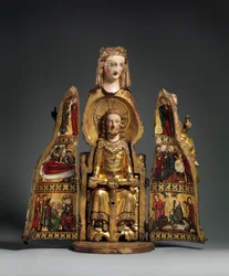 Jomfruens helligdom, ca. 1300 (forgyldt træ)