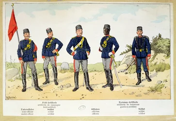 Soldater fra den tyrkiske hær, ca. 1900