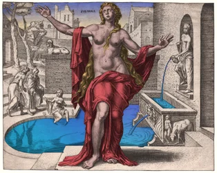 Suzanne i badet. (gravering