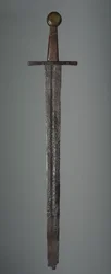 Sværd, ca. 1350 (erstatninger til jern, trægreb og messing)