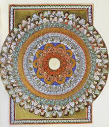 Englekoret. Miniature fra Liber Scivias af Hildegard af Bingen, ca. 1175 (akvarel på pergament)