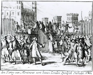 Henrettelsen af hertugen af Monmouth og Buccleuch (1649-85) (kobberstik)