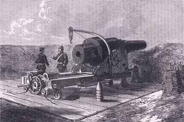 The Krupp Gun, Cassells historie om krigen mellem Frankrig og Tyskland udgivet af Cassell and Company Limited, ca. 1890 (litho)