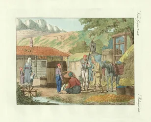 Dalbeboerne på Krim-halvøen (farvet indgravering)