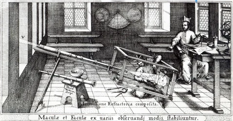 Forskellige metoder til at observere solpletter, illustration fra 