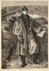 Von Moltke før Paris, november 1870, illustration fra Cassells historie om krigen mellem Frankrig og Tyskland, 1870-1871