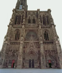 Vestfacade af Strasbourg-katedralen, påbegyndt 1277