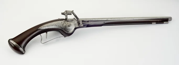Wheel-Lock Holster Pistol, c.1625-50 (stål, jern og valnøddetræ)