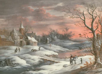 Vinterlandskab (gouache)
