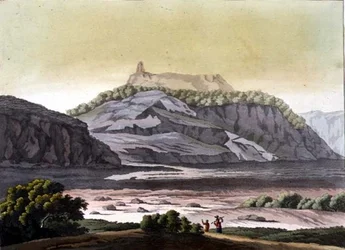 Udsigt over Cofre de Perote Park, Mexico (farve litho)