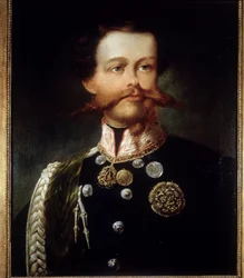 Portræt af Victor Emmanuel II (Victor-Emmanuel) (Vittorio Emanuele) (1820 - 1878) af Gerolamo (Girolamo) Induno. Risorgimentos museum. Milano.
