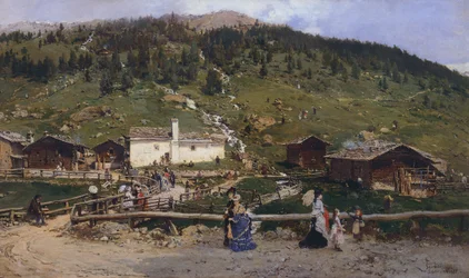 Saint Catherine in Valfurva, af Gerolamo Induno (1825-1890)