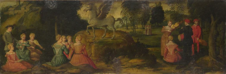Pegasus og muserne, ca. 1540