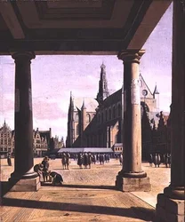 Udsigt over Haarlem med Groote Kerk