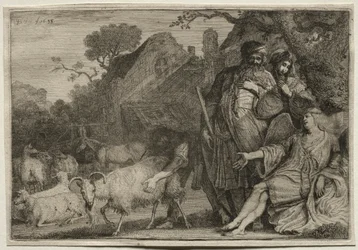 En engel forudsiger Abrahams søns fødsel, 1638.