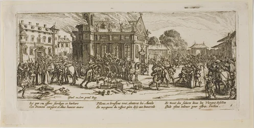 Ødelæggelse af et kloster, planche seks fra Krigens store elendighed
