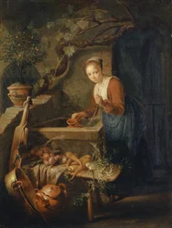 Køkkenpige ved brønden, ca. 1650