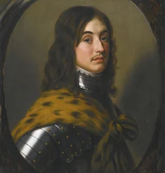 Maurice du Palatinat (1620-1652) Fils de Frederic V du Palatinat - Portræt af prins Maurice af Pfalz par Honthorst, Gerrit, van (1590-1656). Olie på træ, størrelse: 62,3x58,5, privat samling